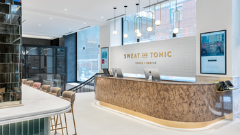 Photograph of Sweat and Tonic's lobby at Yonge/Shuter location